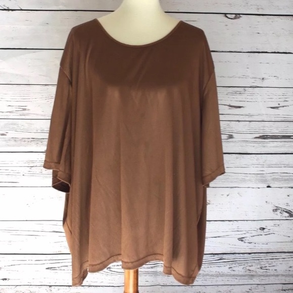 Maggie Barnes Tops - Maggie Barnes Brown loose top Blouse Plus Size 5X